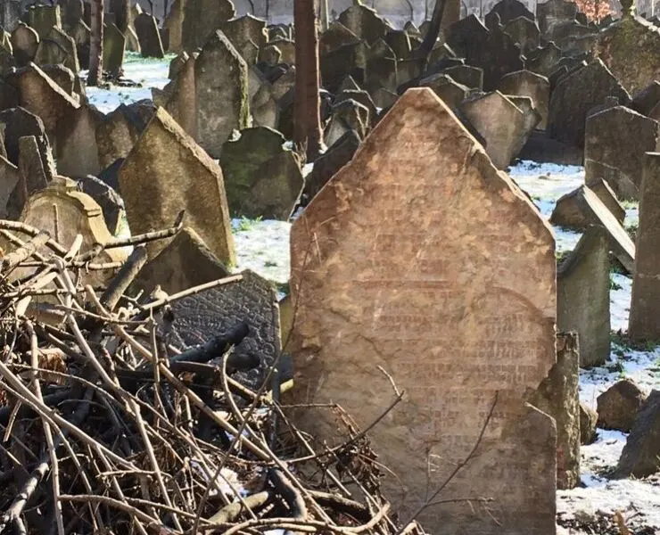 Graves in the Jewish Quarter in Prague