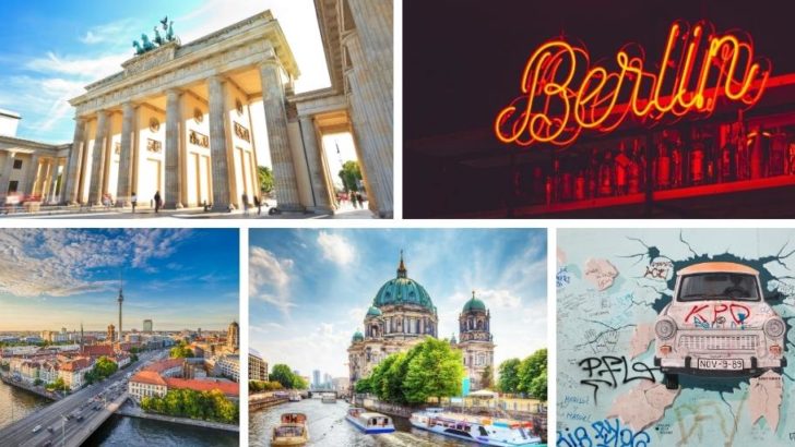 Collage of places to visit in Berlin to add to your Berlin itinerary
