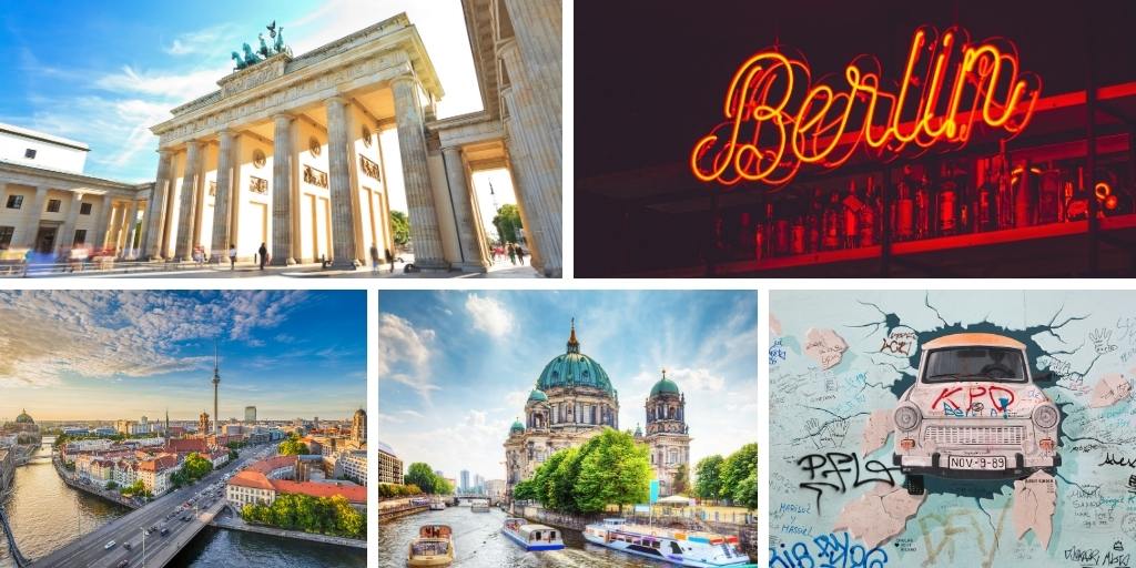 Collage of places to visit in Berlin to add to your Berlin itinerary