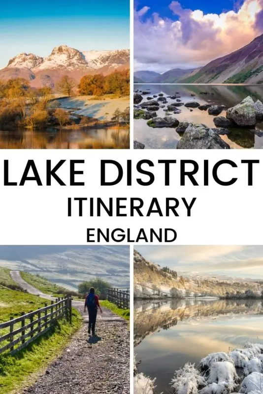 ENGALND TRAVEL LAKE DISTRICT ITINERARY