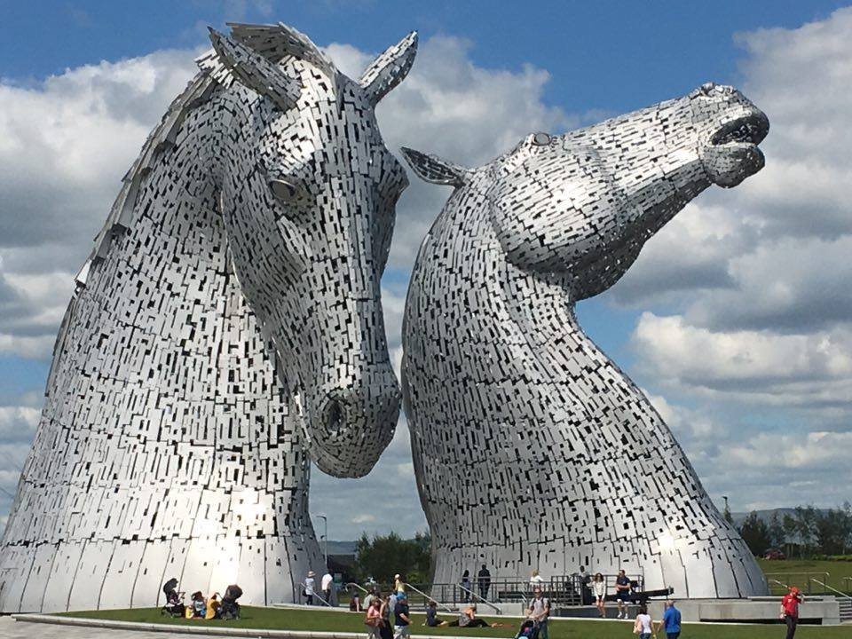 Kelpies in Falkirk Scotland.