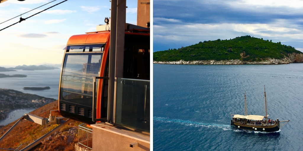 The island of Lokrum off the coast of Dubrovnik