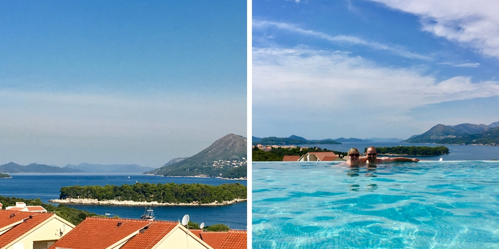 view from the villa antea apartments in Croatia