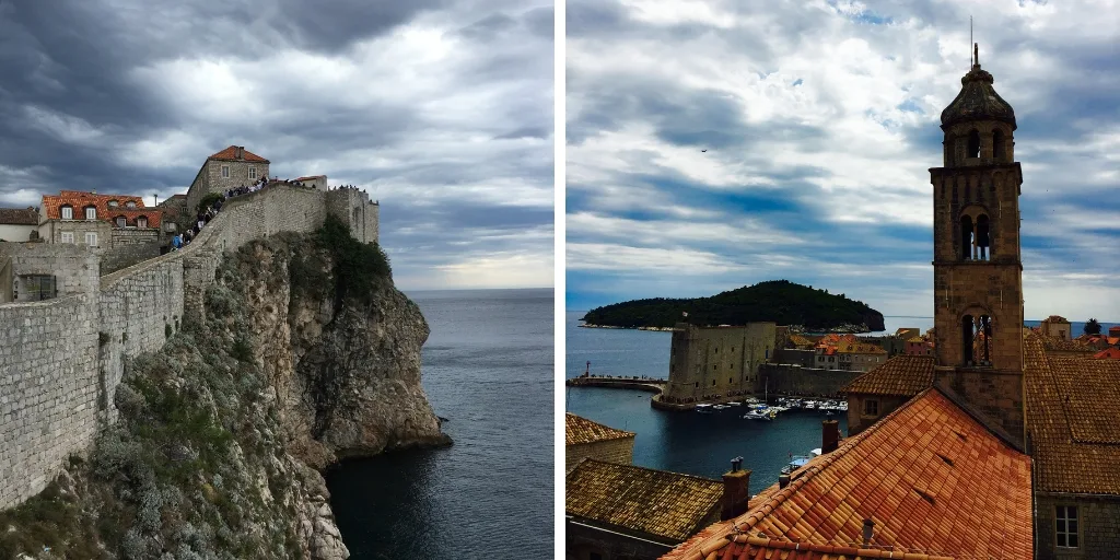 the walls of Dubrovnik in Croatia