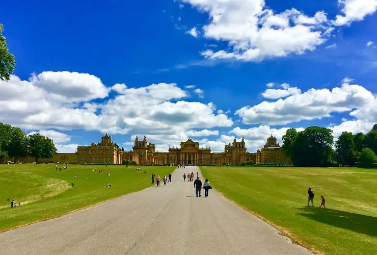 The driveway to Blenheim Palace