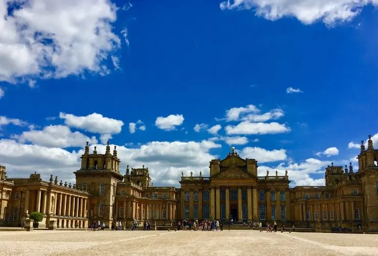 A view of the front of Blenheim Palace