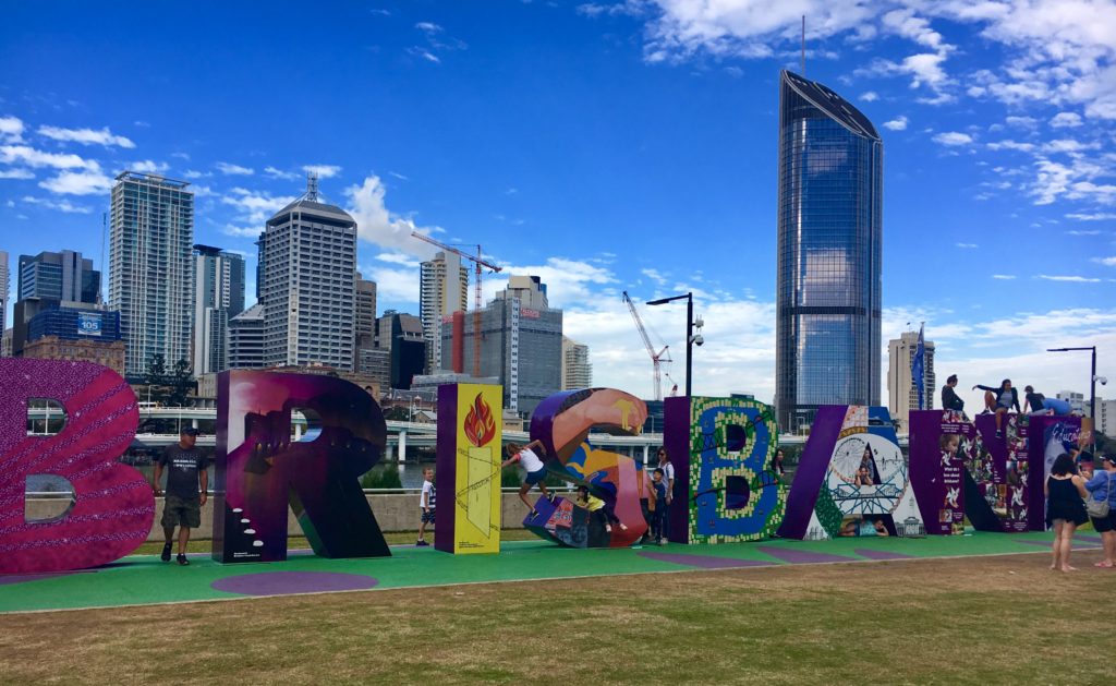 south bank brisbane and the brisbane sign just one of the things to do in south bank brisbane | 20 Top Things to Do in South Bank Brisbane 