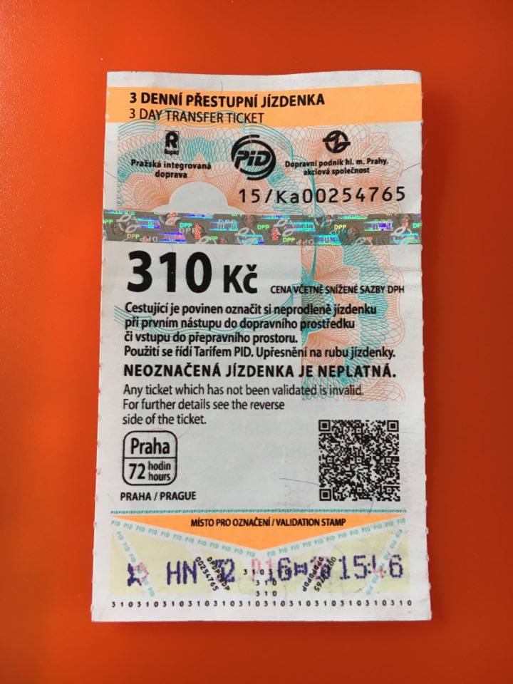 PRAGUE TRAIN ticket