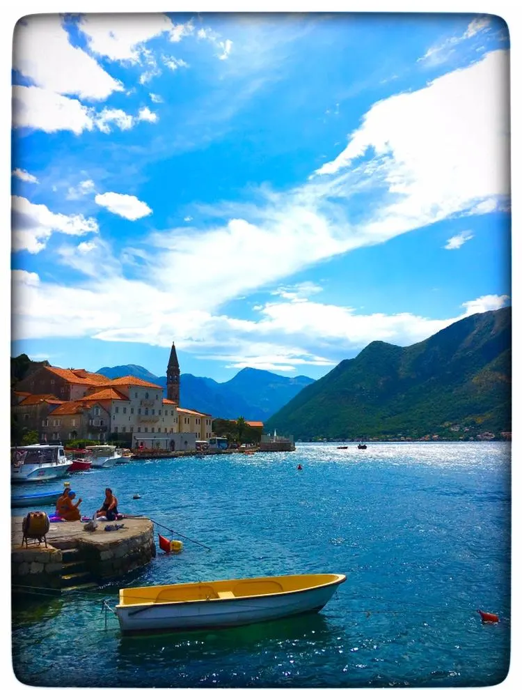 A VIEW OF KOTOR BAY IN MONTENEGRO 