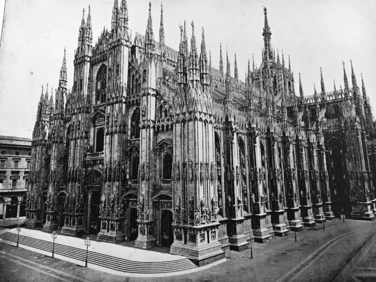 milan cathedral in 1800s