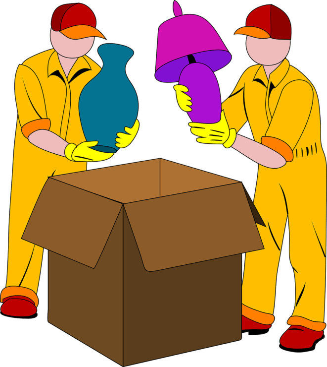 removal company - PICTURE OF CARTOON MEN PACKING A BOX | 15 Things to Know Before Moving to Australia featured by top international travel blog, Tracy's Travels in Time