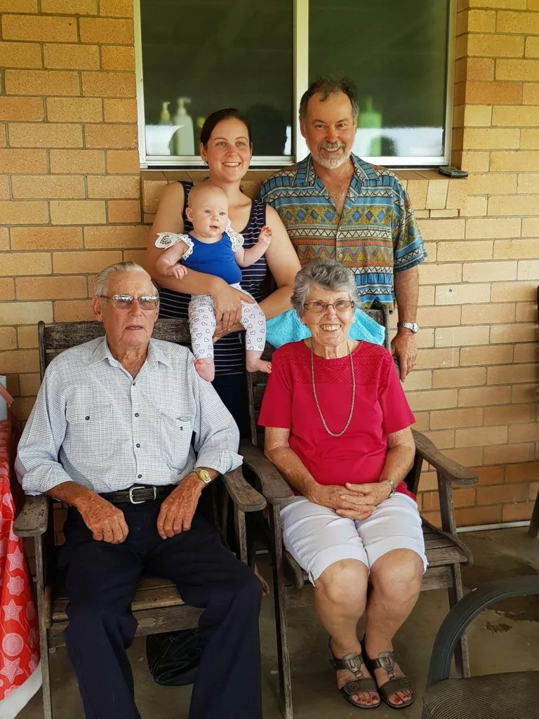 Peter and family on the sugar cane farm