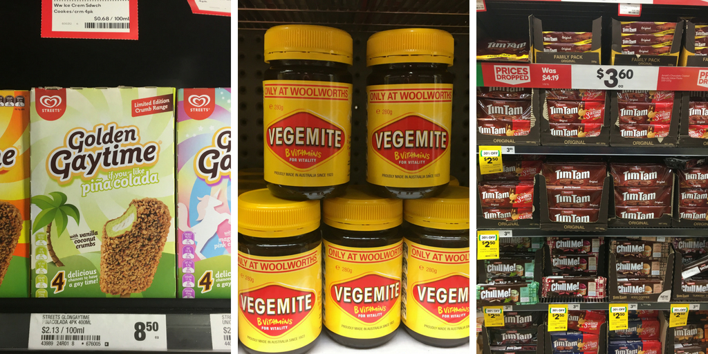 australian foods vegemire timtams golden gaytime