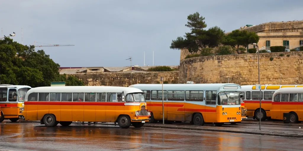 traditional maltese buses 