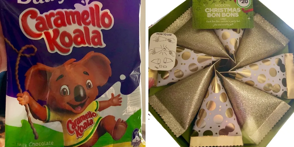 chocolate koalas and bonbons