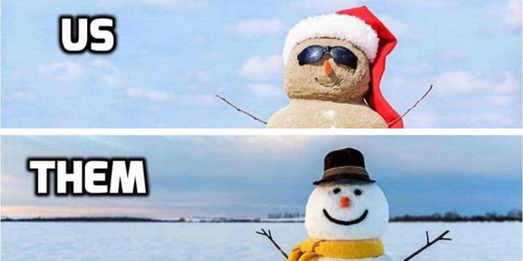 sandman and a snowman