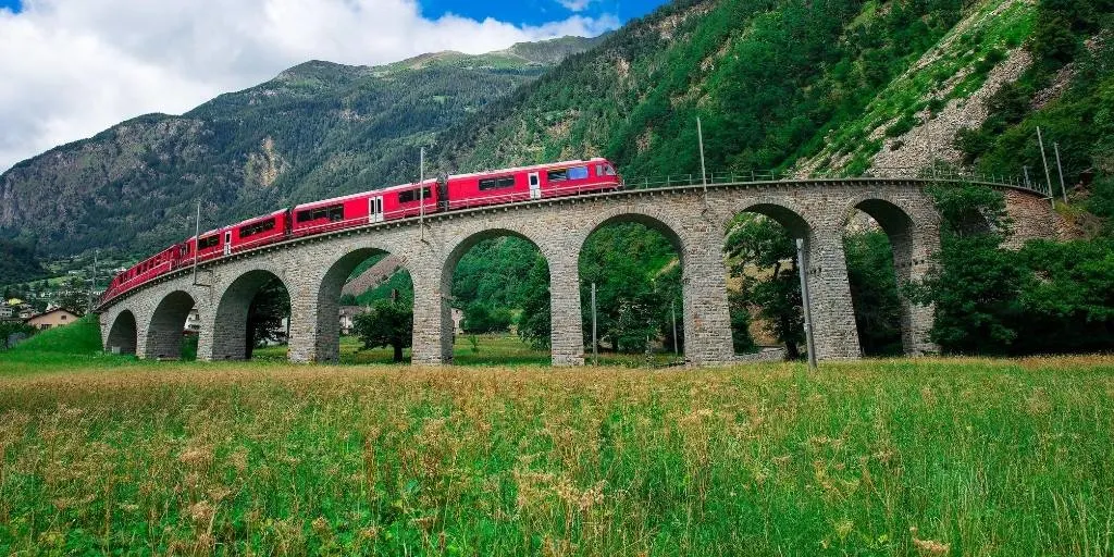The Bernina Express in Switzerland