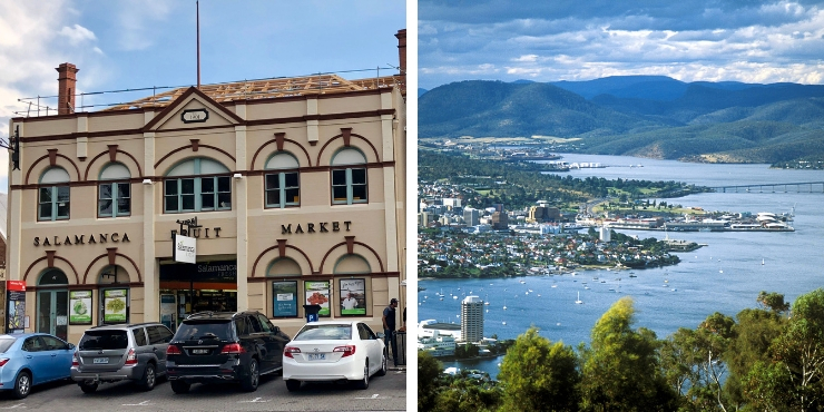 Hobart city in Tasmania