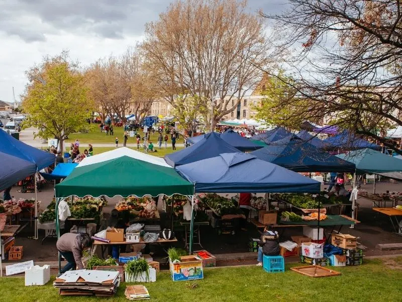 Salamanca Markets in Hobart.