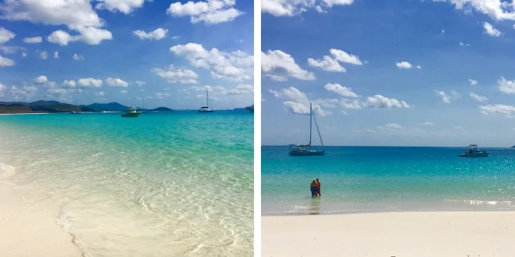 Beautiful white sands and clear seas of Whitehaven Beach