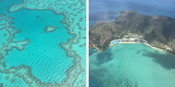 Heart reef and Whitehaven beach
