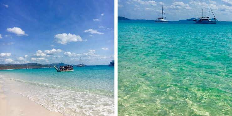 Transferring from the boat to Whitehaven Beach