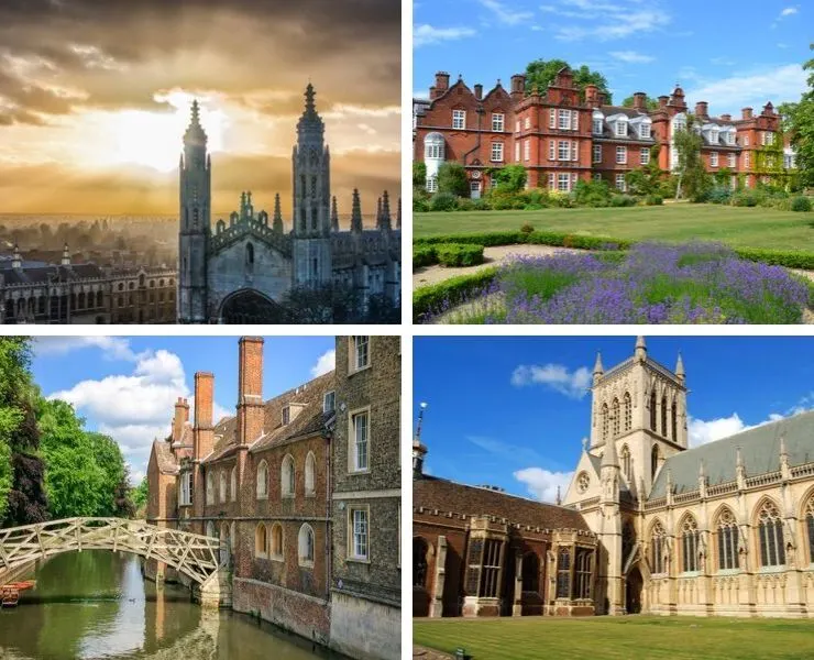 4 pictures of the English city of Cambridge