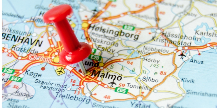A map of Malmo