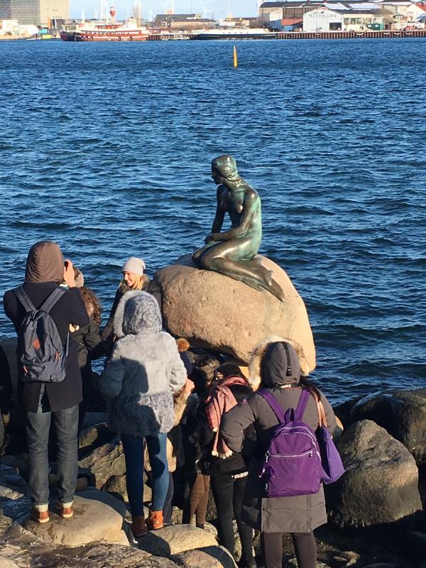 The Little Mermaid in Copenhagen.