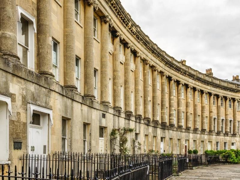 The Royal Crescent in Bath.
