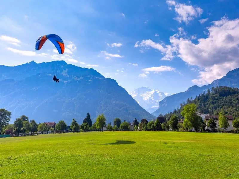 Paragliding in Interlaken in Switzerland