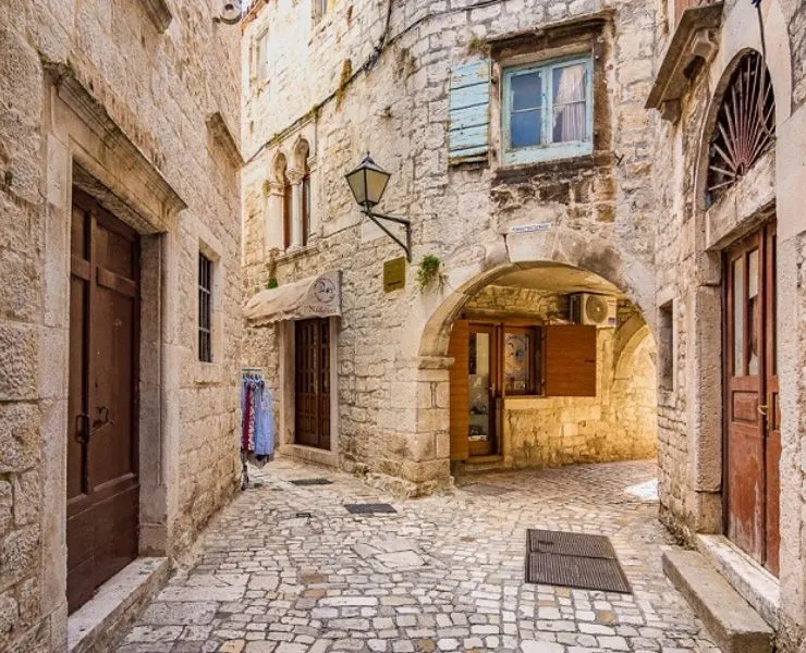 Streets in Trogir Croatia.