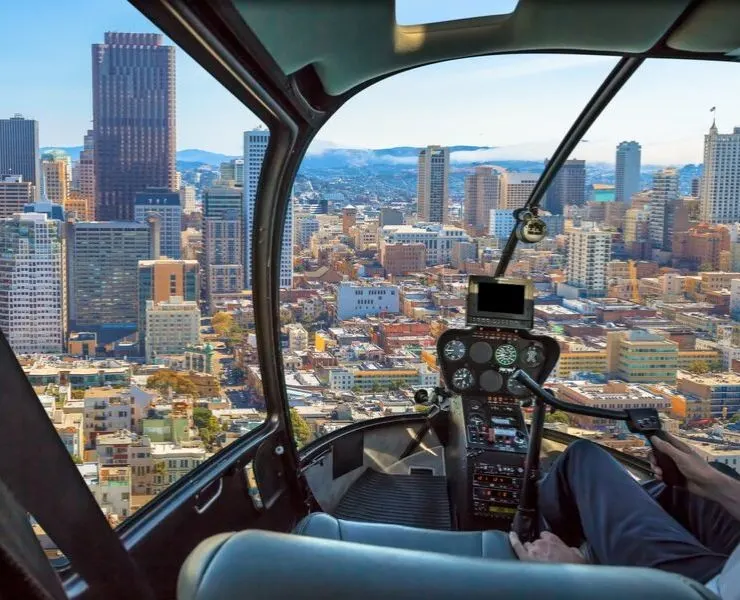 Aerial view of the city during a tour of 3 days in San Francisco