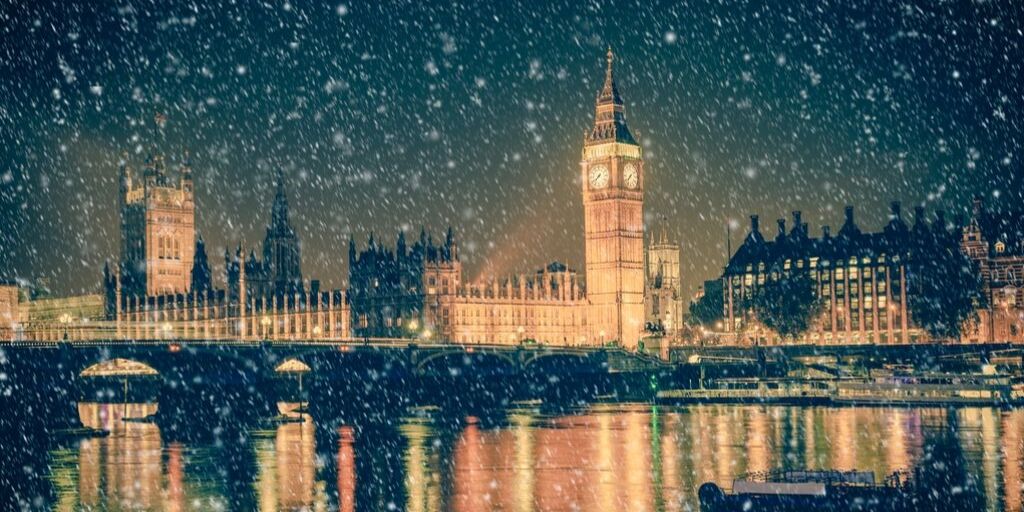 London winter scene