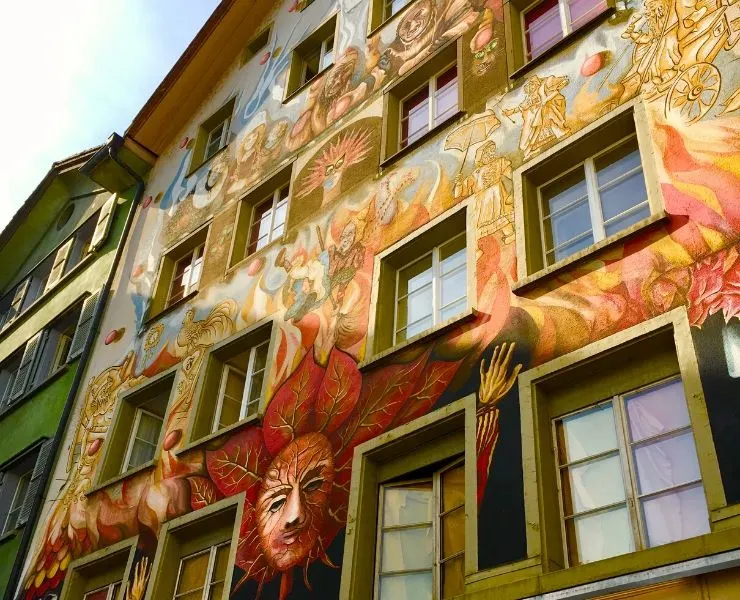 Switzerland Lake Lucerne buildings