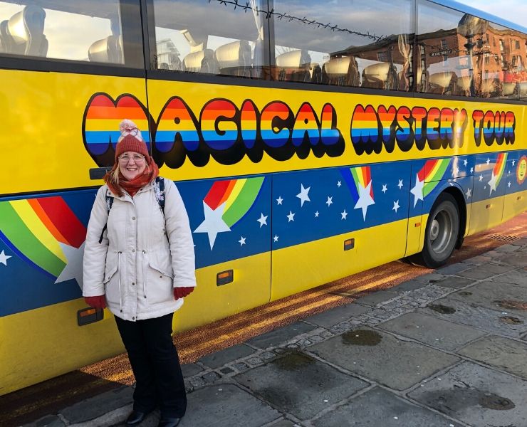 The Magical Mystery Tour bus in Liverpool