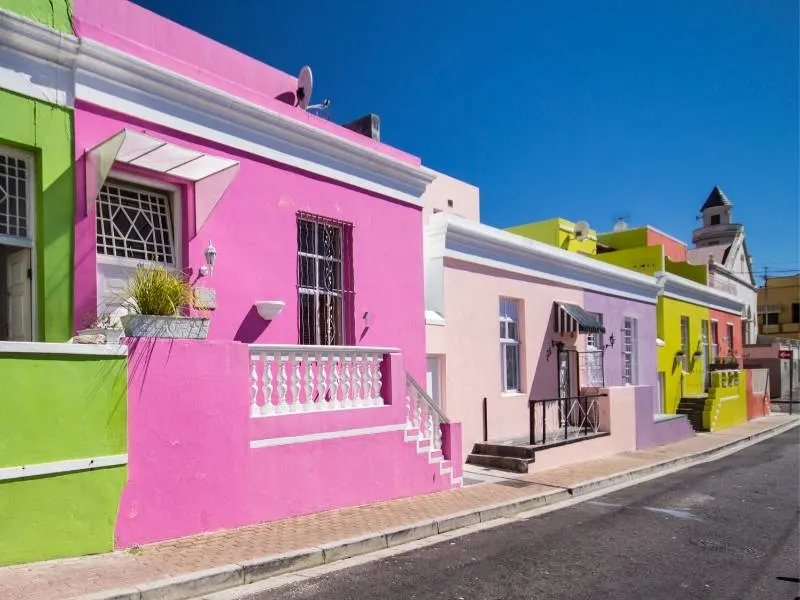 Colourful houses in Cape Town.