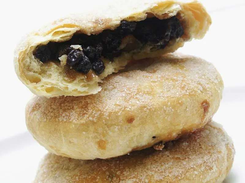Eccles Cakes piled on top of one another