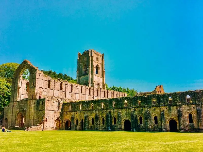The ruins of an Old Abbey a UNESCO World Heritage Sites in the UK