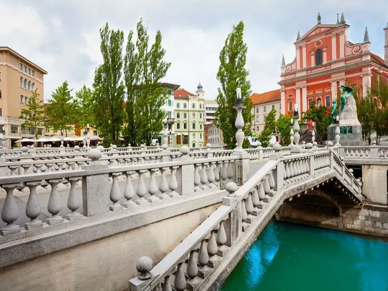 One of the numerous bridges that can't be missed when visiting Ljubljana