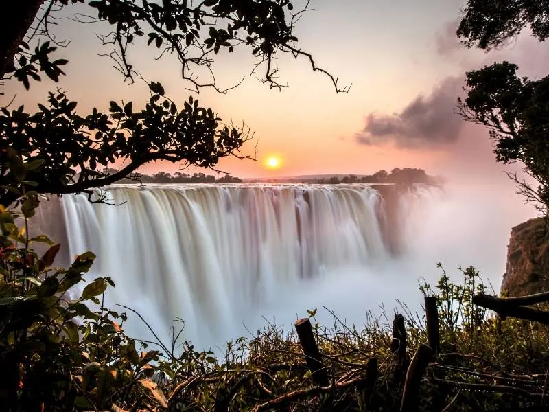 Victoria Falls from the ground