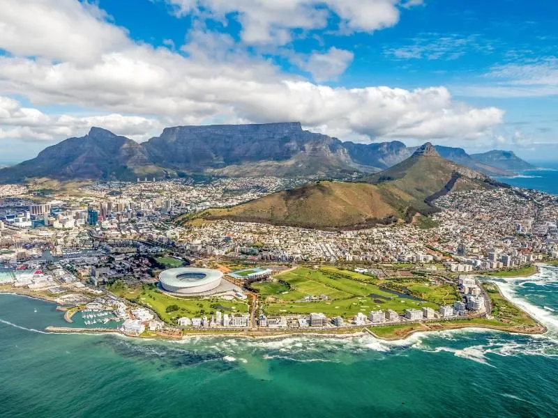 View of Cape Town from the air