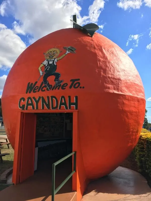 Big orange statue in Australia
