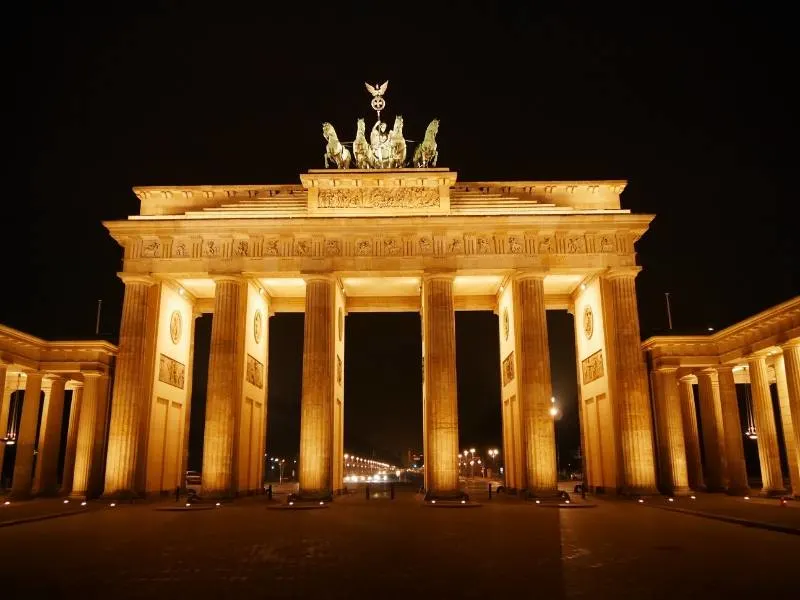 The Brandenburg gate in Berlin Germany 
