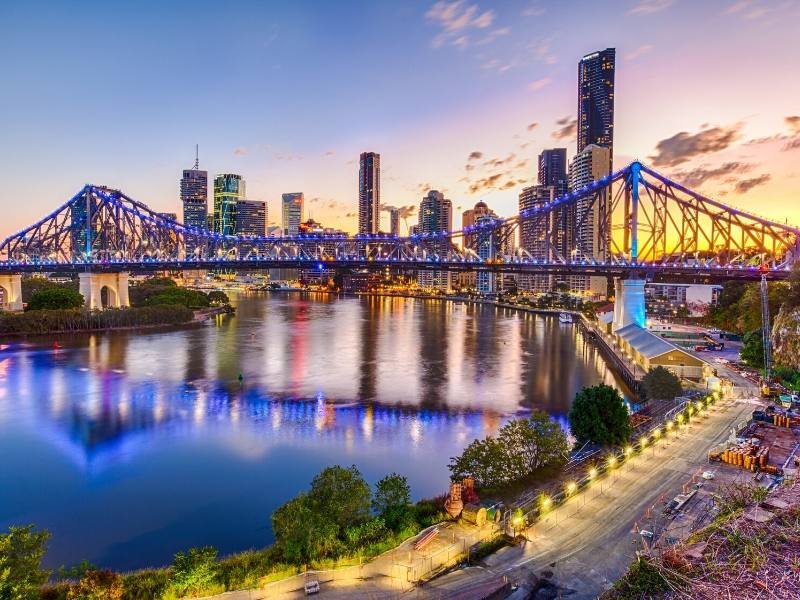 Night view of Brisbane city