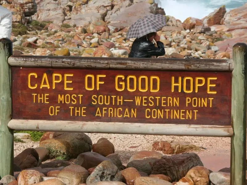 Sign saying the Cape of Good Hope.