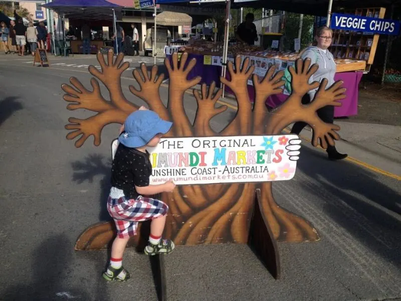 A sign for the Eumundi Markets