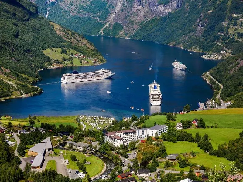 View of the Norwegian fjords