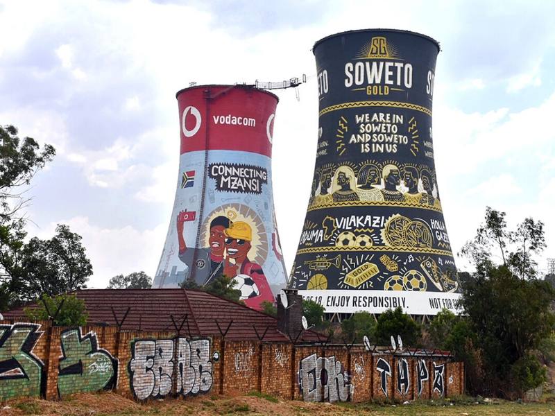 Decorated Chimneys in Soweto.
