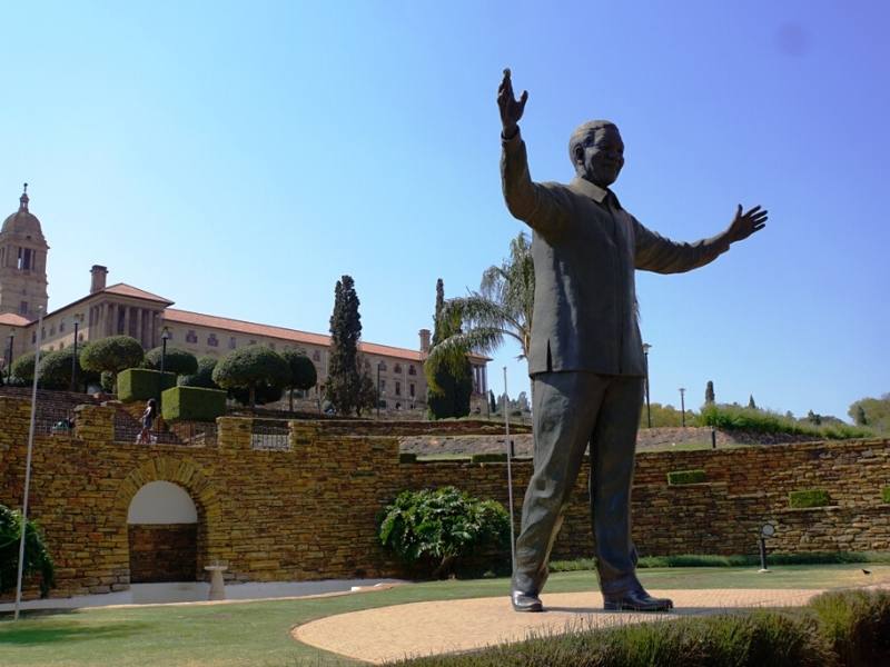 Statue of Nelson Mandela.